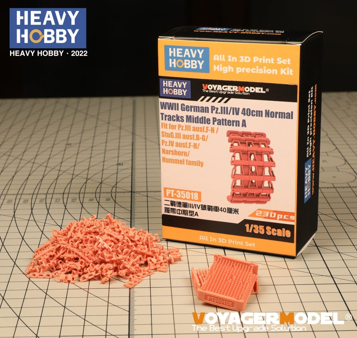 Heavy Hobby PT35018 WWII German Pz.III/IV 40cm Normal Tracks Middle Pattern A 1/35 – Bild 2