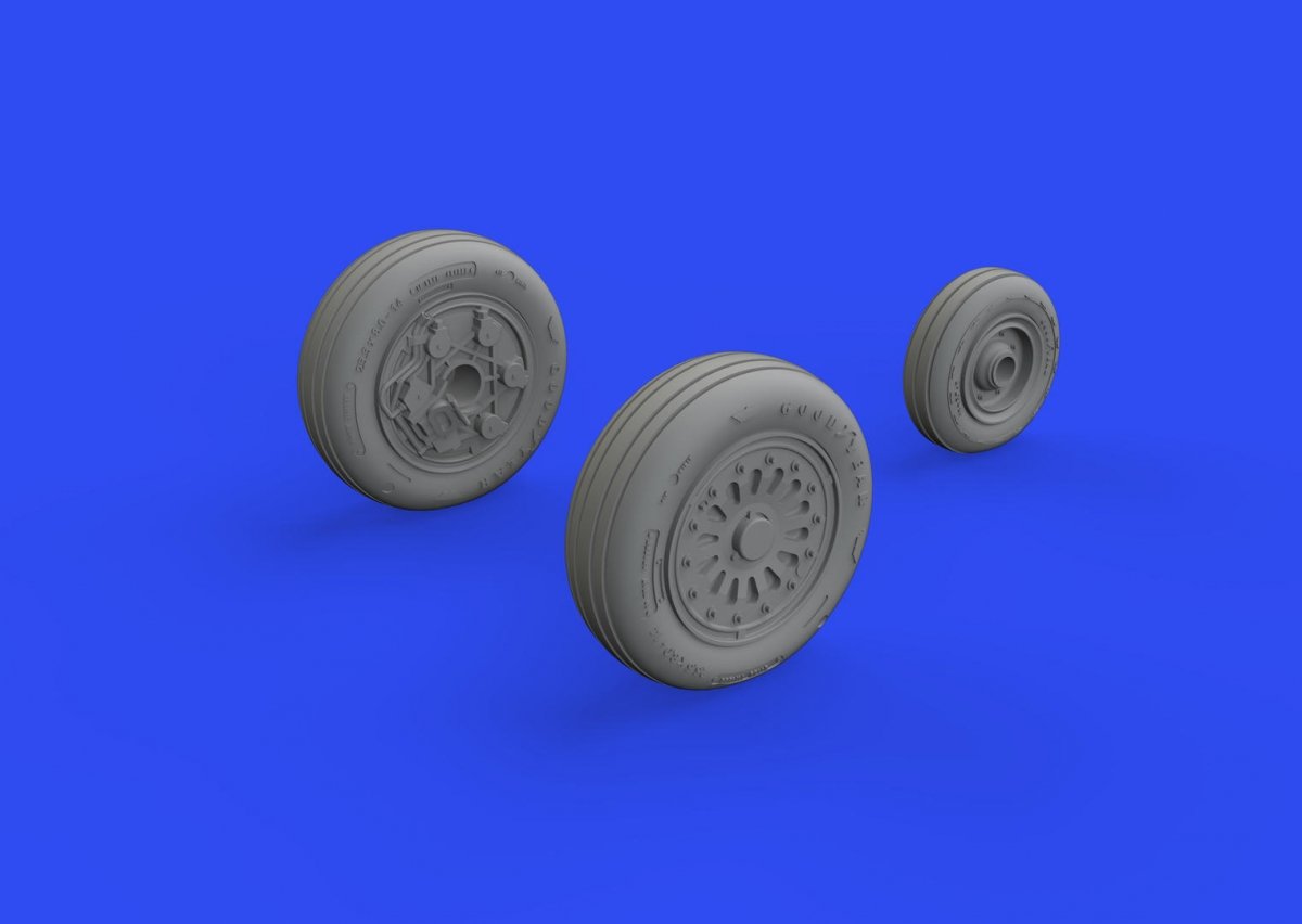Eduard 648822 F-16A MLU wheels KINETIC MODEL 1/48 – image 3