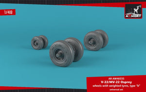 Armory Models AW48335 V-22/MV-22 Osprey wheels w/ weighted tires type “b” 1/48 – image 3