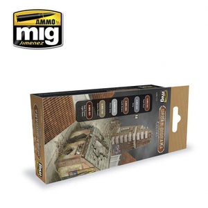 AMMO of Mig Jimenez 7177 Urban Diorama Colors Set 6x17ml – image 2