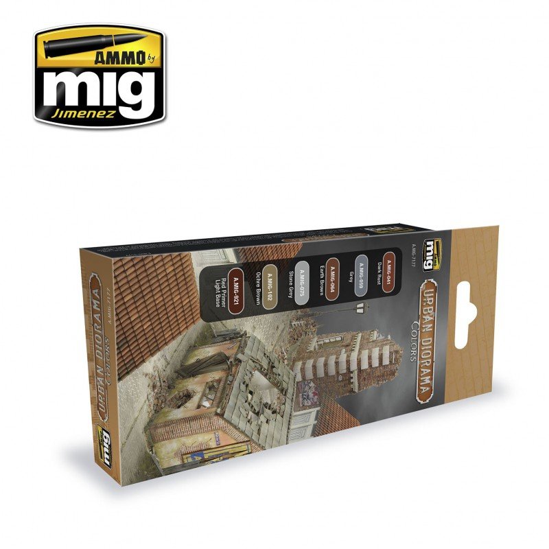 AMMO of Mig Jimenez 7177 Urban Diorama Colors Set 6x17ml – image 2