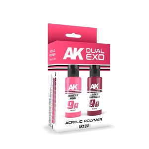 AK Interactive AK1551 DUAL EXO SET 9 – 9A RANGER PINK &amp;amp; 9B LASER MAGENTA