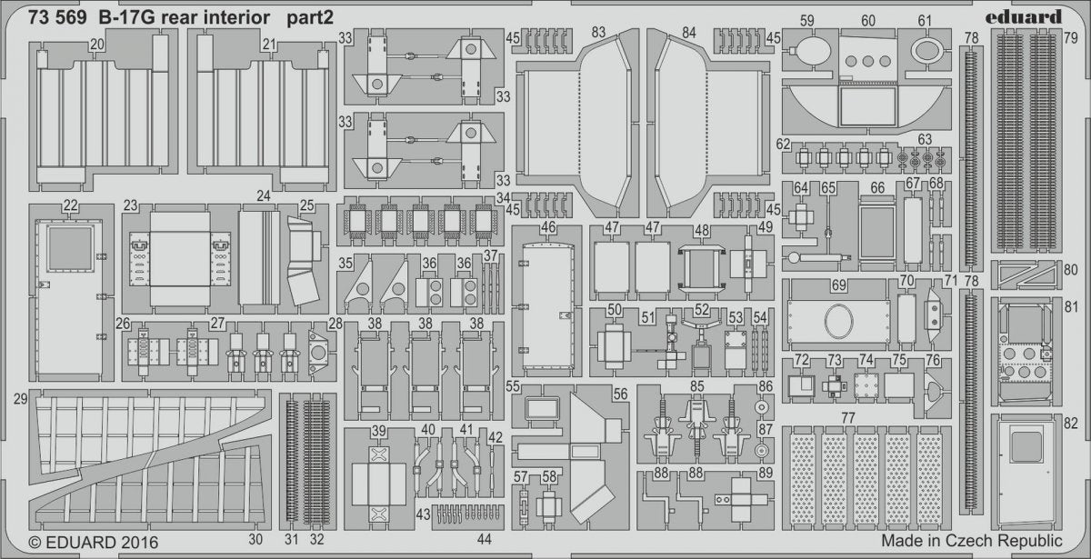 Eduard 73569 B-17G rear interior AIRFIX 1/72 – image 2