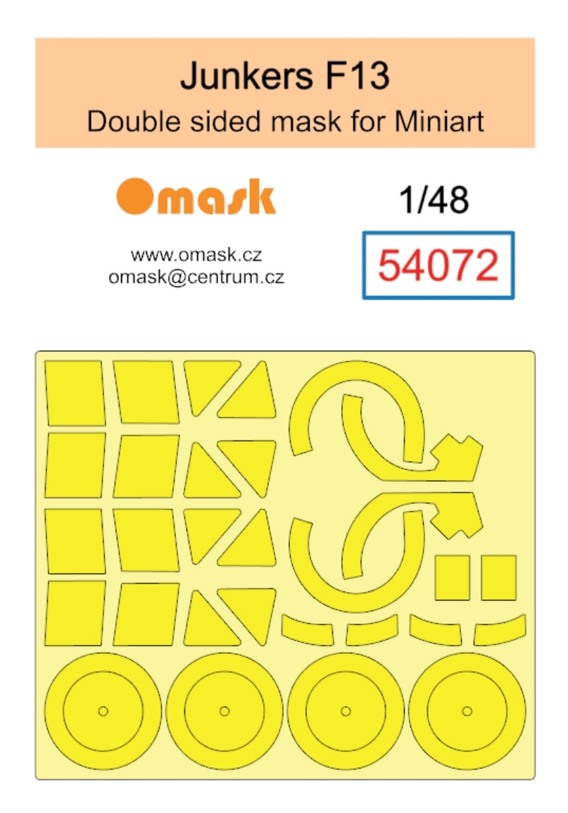 Omask 54072 Junkers F13 mask (for Miniart) 1/48