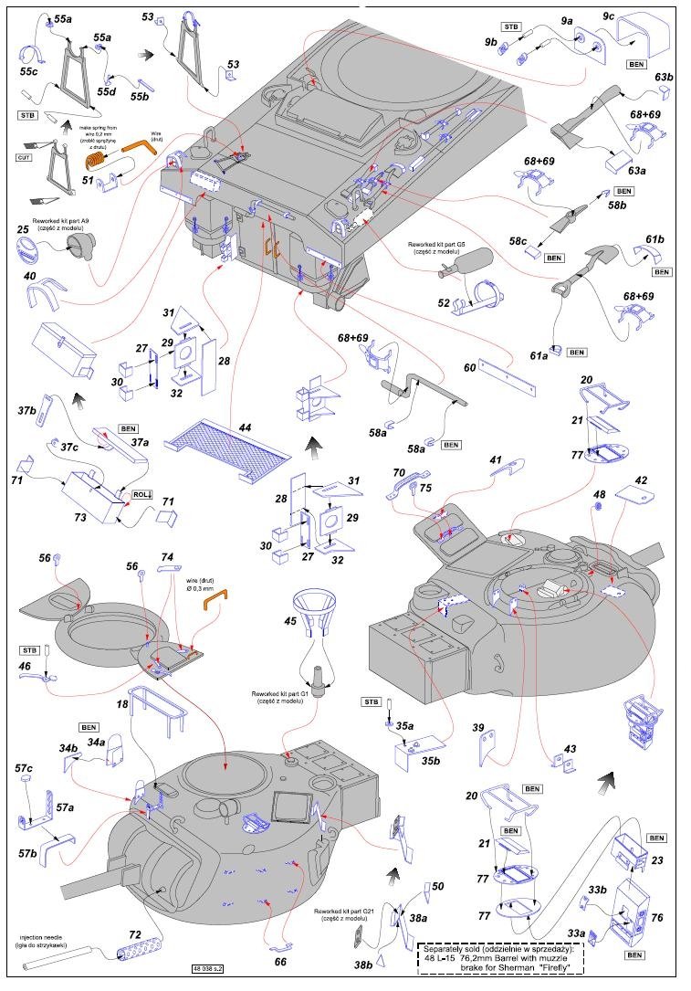 Aber 48038 British Sherman IC Firefly Tamiya 1/48 tank – image 7