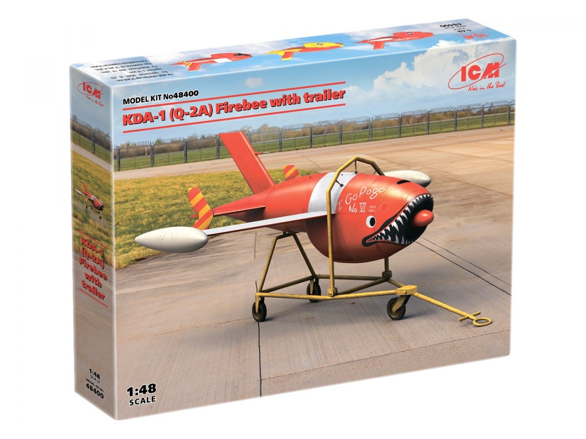 ICM 48400 Q-2A (AQM-34B) Firebee with trailer 1/48 – obrázek 2