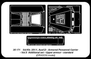 Aber 35171 Sd.Kfz.251/1 Ausf.D. part 5 upper armor (DRA) (1/35) – Bild 2