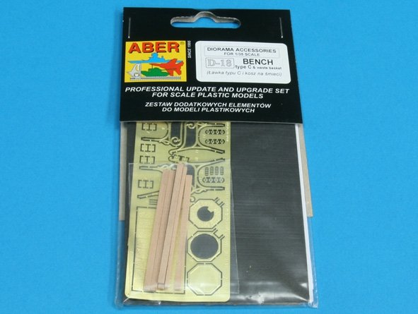 Aber 35D18 Bench type C and waste basket 1/35 – image 3
