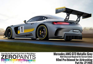 Zero Paints ZP-1466 Mercedes AMG GT3 Metallic Gray (Matt) Paint 60ml – image 3