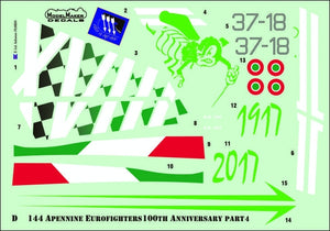 Décalcomanies ModelMaker D48144 Eurofighters des Apennins, partie 4, échelle 1/48 – image 2