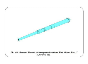 Aber 72L-62 German 88mm L/56 two-piece barrel for Flak 36/37 1/72 – image 10
