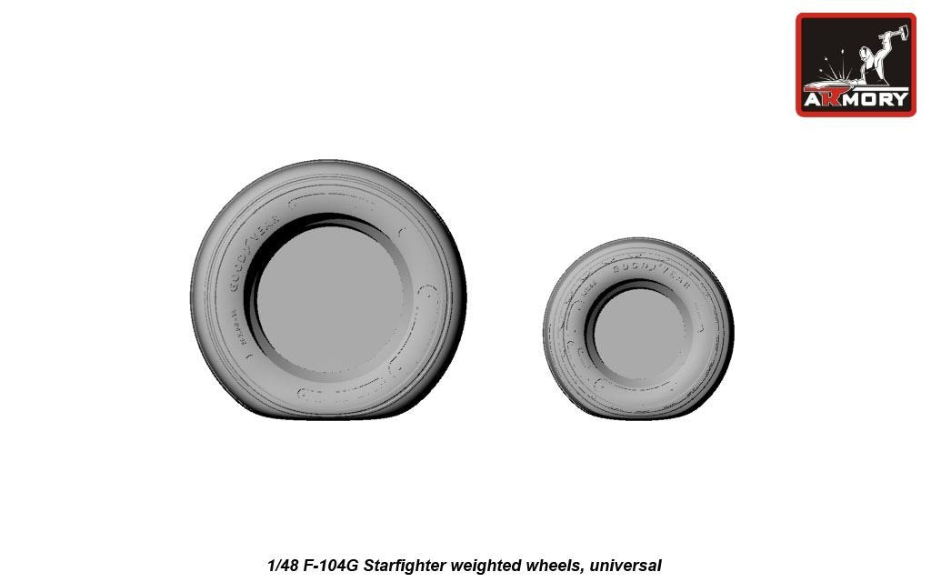 Armory Models AW48312 F-104G Starfighter wheels (w/ optional nose wheels) 1/48 – image 5