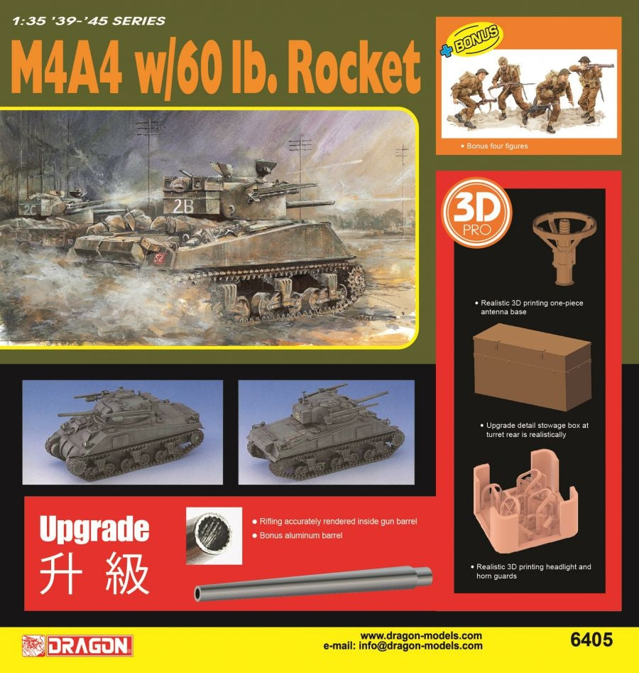 Dragon 6405 M4A4 w/60lb Rocket 1/35 – image 2
