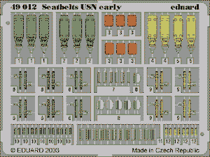 Eduard 49012 Seatbelts USN early 1/48