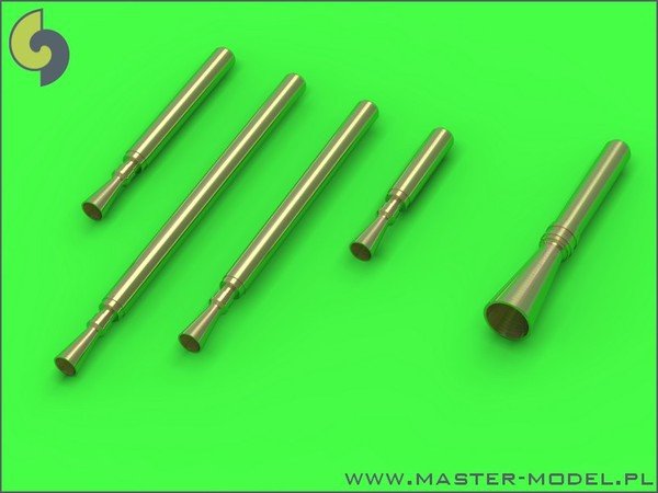 Master AM-48-115 P-38M Lightning - Browning .50 cal MG barrels and 20mm gun tip with flash hider