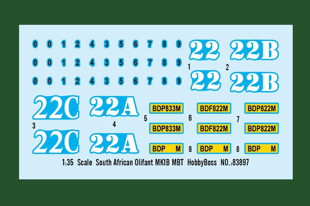 Hobby Boss 83897 South African Olifant MK1B MBT 1/35 – image 4