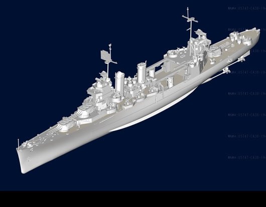 Trumpeter 05747 USS San Francisco CA-38 1944 1/700 – obrázek 4