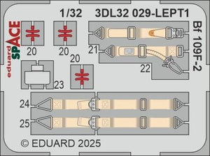 Eduard 3DL32029 Bf 109F-2 SPACE Hobby 2000 / Hasegawa 1/32 – Bild 4