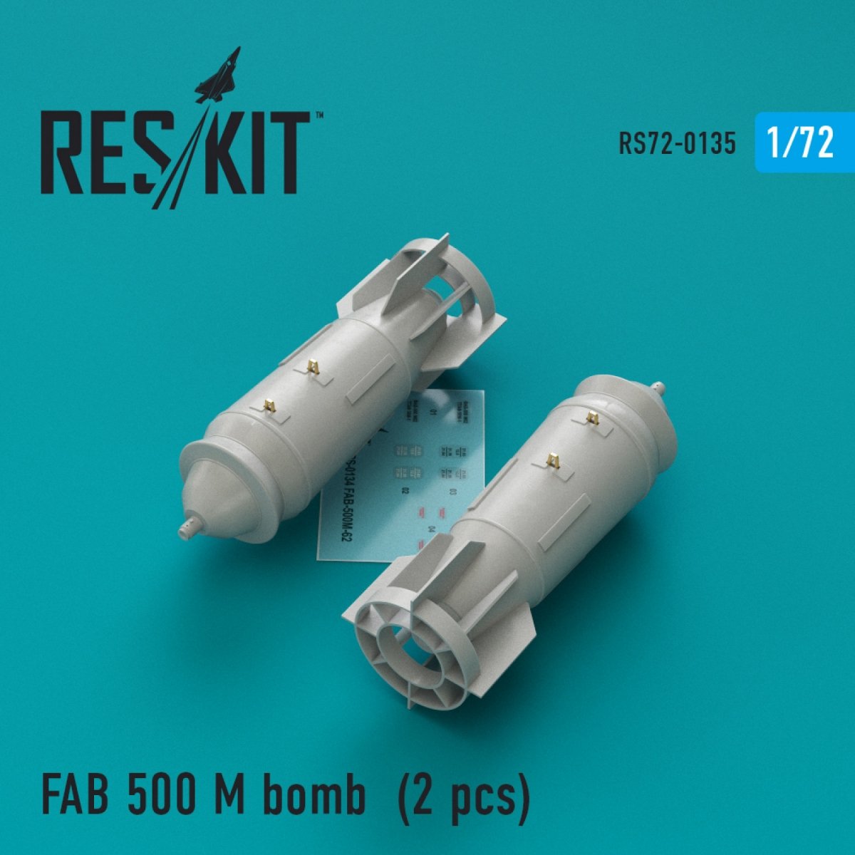 RESKIT RS72-0135 FAB 500 M BOMBS (2PCS) 1/72