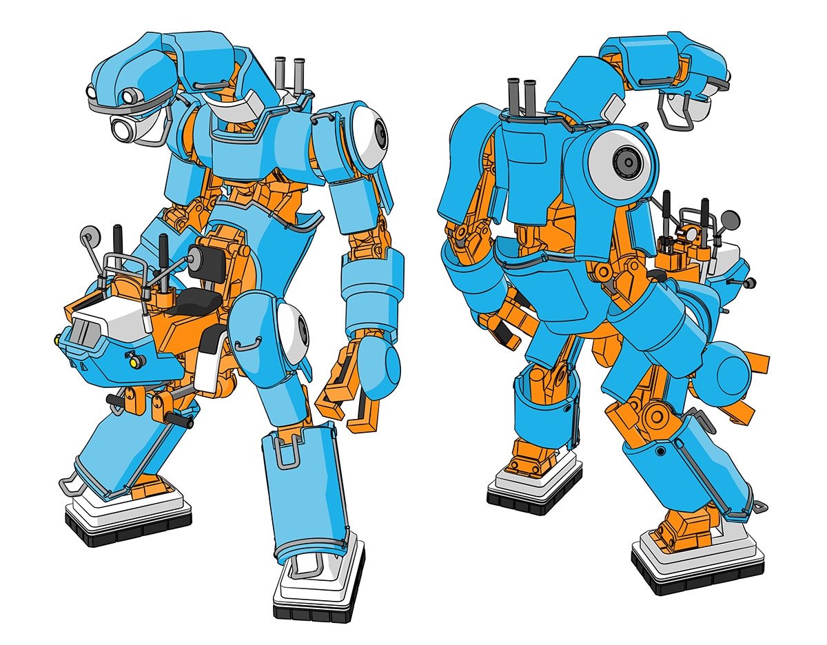 Hasegawa 64791 CHUBU 01 &amp;quot;Orange &amp;amp; Sky Blue&amp;quot; Lightweight Mechatrobot 1/35 – Bild 10