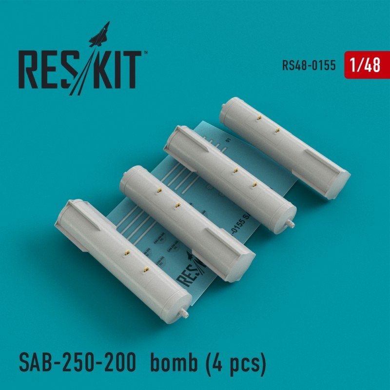 RESKIT RS48-0155 SAB-250-200 bombs (4 pcs) 1/48