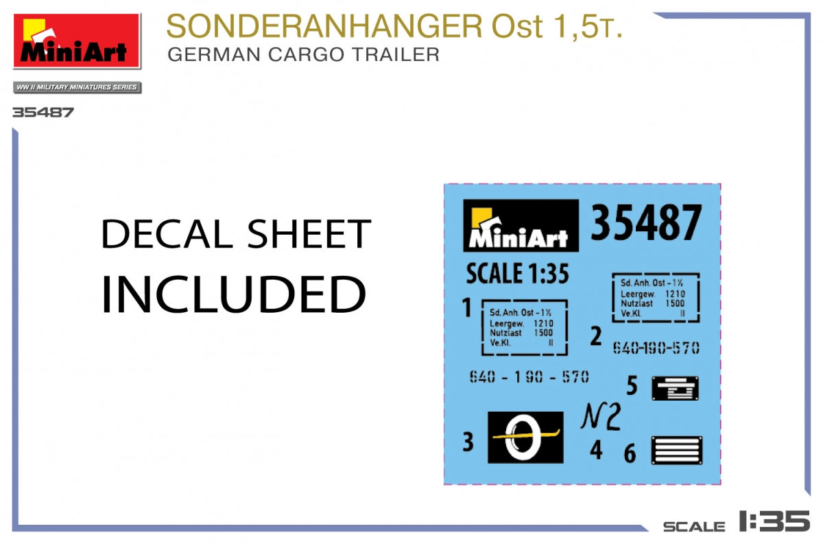 MiniArt 35487 Sonderanhanger 0st 1.5T. German Cargo Trailer 1/35 – image 2
