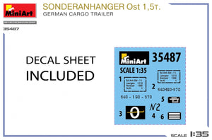 MiniArt 35487 Sonderanhanger 0st 1.5T. German Cargo Trailer 1/35 – image 2