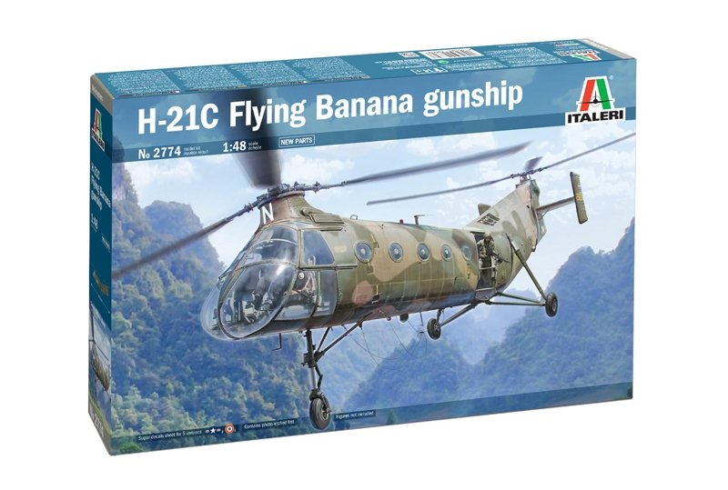 Italeri 2774 H-21C "Flying Banana" Gunship 1/48
