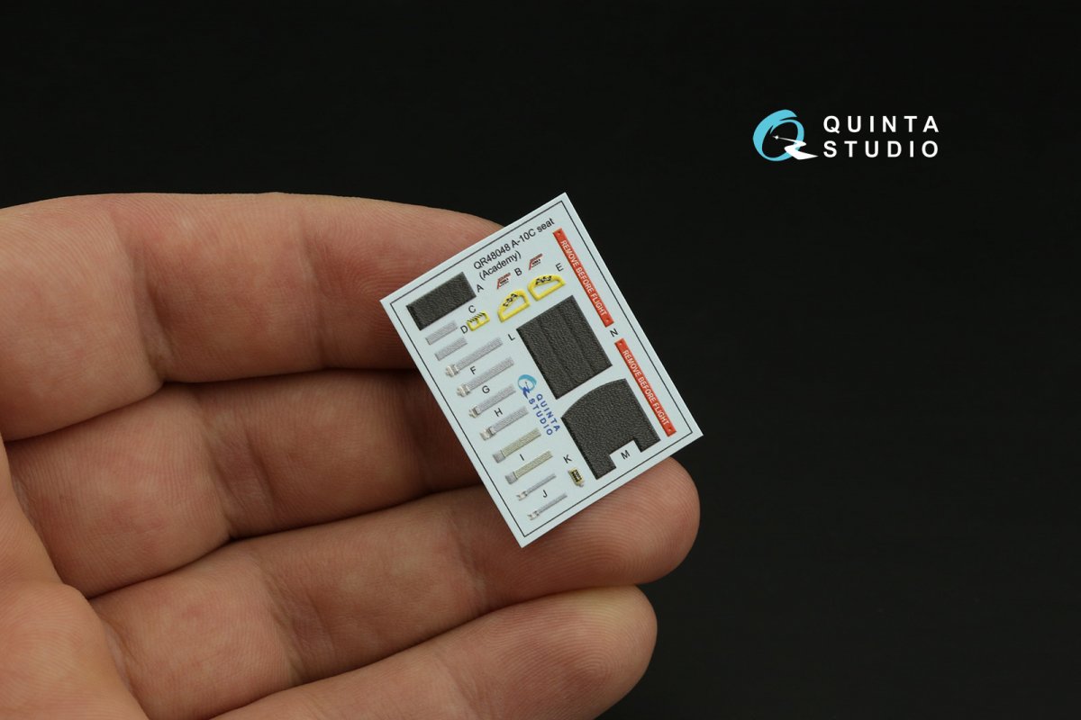 Quinta Studio QD48323 A-10C 3D-Printed &amp;amp; colored Interior on decal paper (Academy) 1/48 – obrázek 6