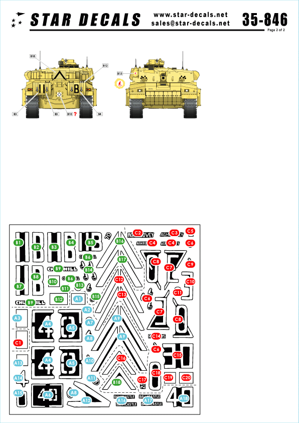 Star Decals 35-846 Challenger I in the Gulf War 1/35 – immagine 2