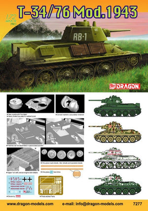 Dragon 7277 T-34/76 Mod.1943 1/72 – Bild 2