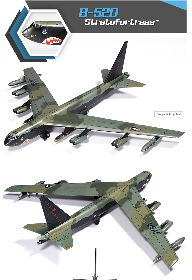 Academy 12632 USAF B-52D Stratofortress 1/144 – obrázek 5
