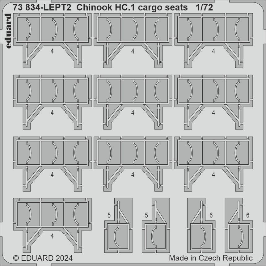 Eduard 73834 Chinook HC.1 cargo seats AIRFIX 1/72 – image 2