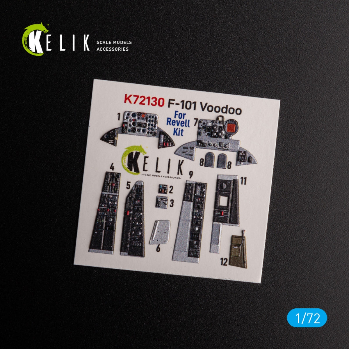 KELIK K72130 F-101 Voodoo - interior 3D decals for Revell kit 1/72 – image 2