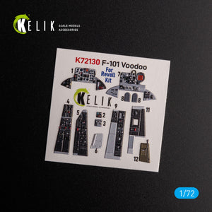 KELIK K72130 F-101 Voodoo - interior 3D decals for Revell kit 1/72 – image 2