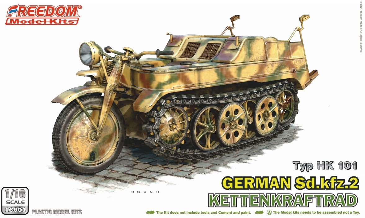 Freedom 16001 Sd.Kfz. 2 Kettenkraftrad Type HK 101 1/16