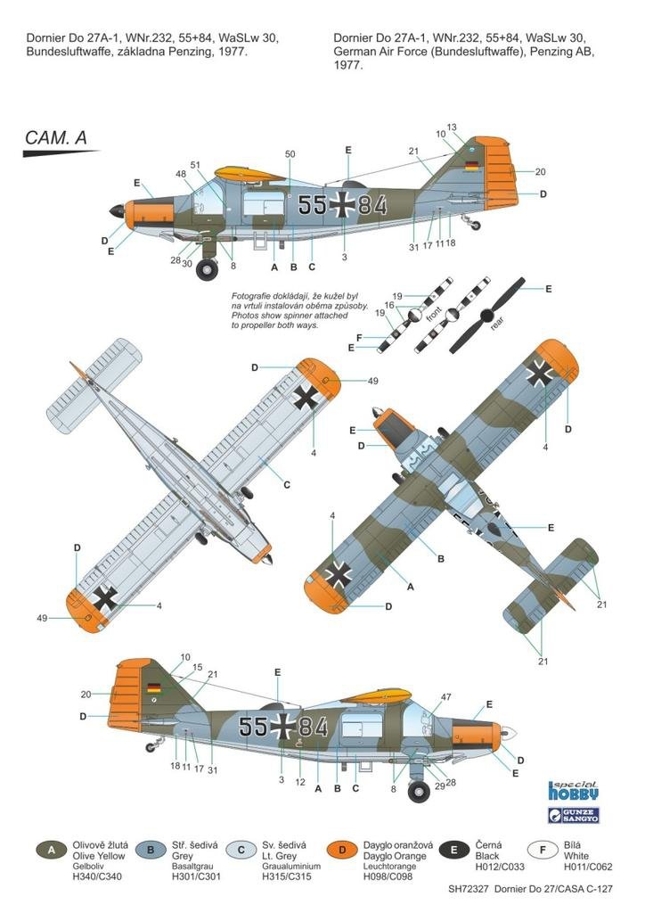 Special Hobby 72327 Dornier Do 27 German, Spanish and Belgian Service 1/72 – imagen 5