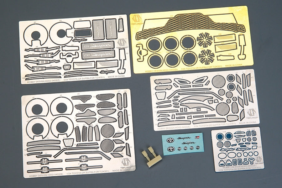 Hobby Design HD02-0402 Toyota GR Supra Detail-up Set (PE + Metal Parts + Resin + Metal Logo) 1/24 – image 2