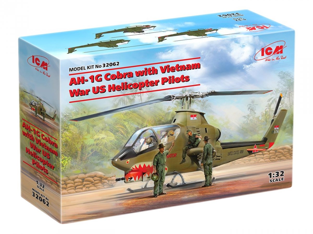 ICM 32062 AH-1G Cobra with Vietnam War US Helicopter Pilots 1/32 – image 2