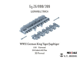 ET Model P35-012 WWII German King Tiger/Jagdtiger Workable Track (3D Printed) 1/35