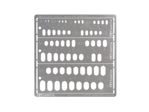 Tamiya 74154 Modeling Template (Rounded Rectangles, 1-6mm)