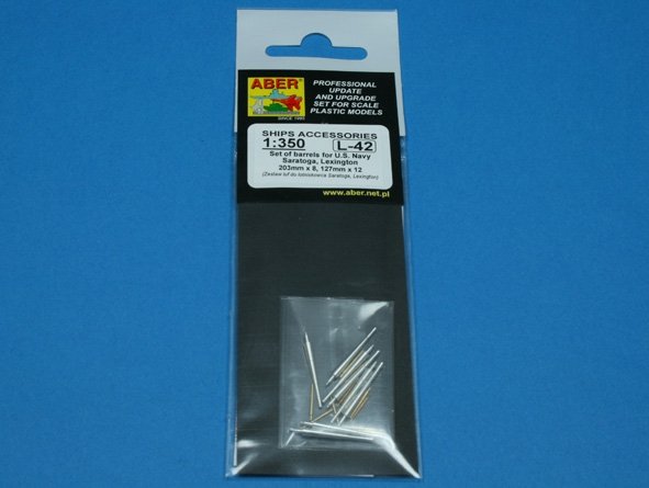 Aber 350L-42 Set of barrels 203mm x 8; 127mm x 12 for Japan Navy Saratoga, Lexington 1/350 – image 4