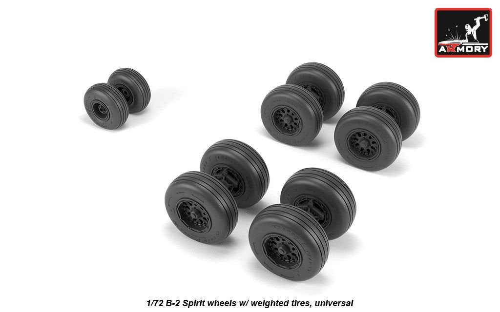 Armory Models AW72326 B-2 Spirit wheels w/ weighted tires 1/72 – image 3