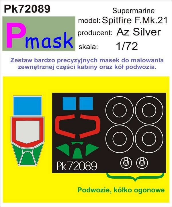 P-Mask PK72089 SUPERMARINE SPITFIRE F.MK.21 (AZ SILVER) 1/72