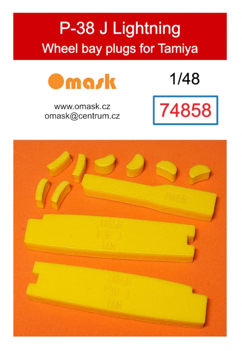 Omask 74858 P-38 J Lightning wheel bay plugs (for Tamiya) 1/48