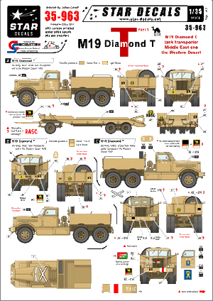 Star Decals 35-963 M19 Diamond Tank Transporter #1 1/35
