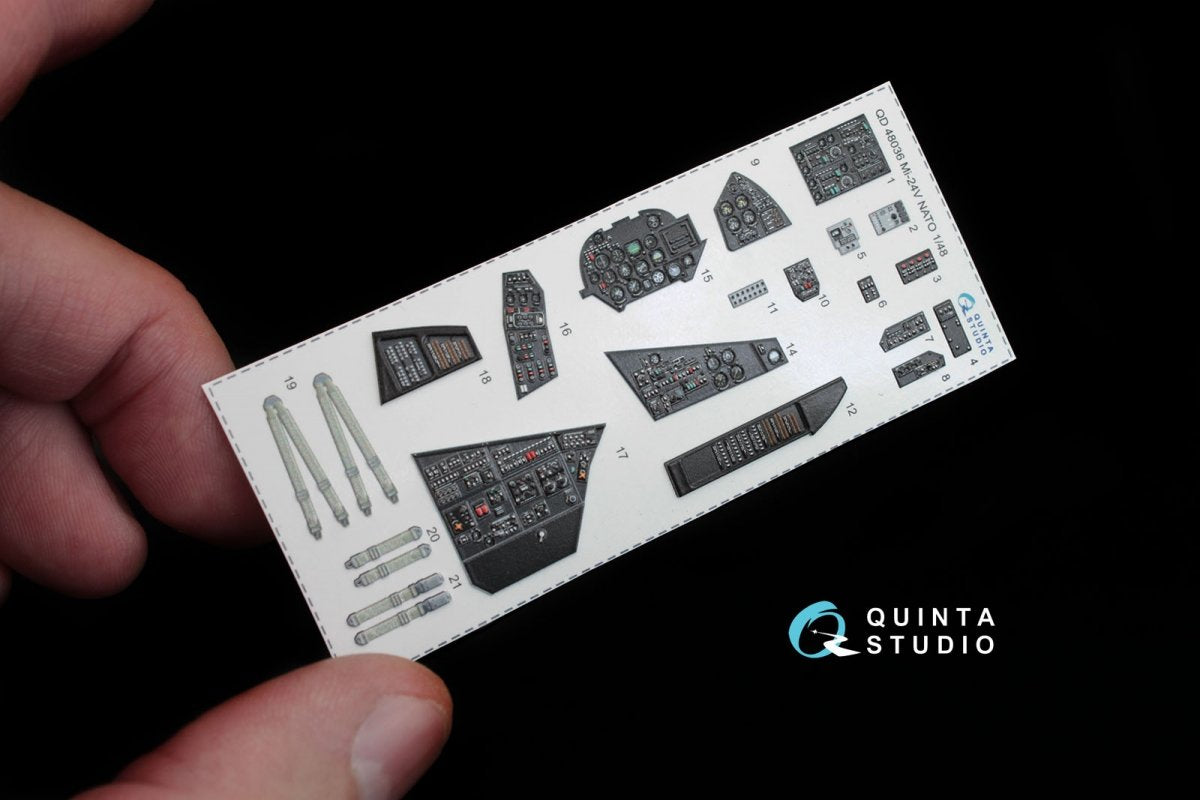 Quinta Studio QD48036 Mi-24V NATO (black panels) 3D-Printed &amp;amp; colored Interior on decal paper (for Zvezda kit) 1/48 – image 3