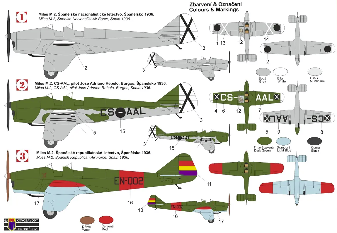 Kovozavody Prostejov KPM0282 Miles M.2H Hawk Major “Over Spain” 1/72 – image 2