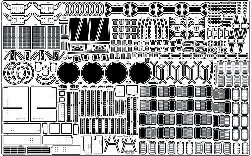 Pontos 22004F1 USS BB-61 Iowa 1944 Detail Up Set (Without wooden deck) 1/200 – image 18