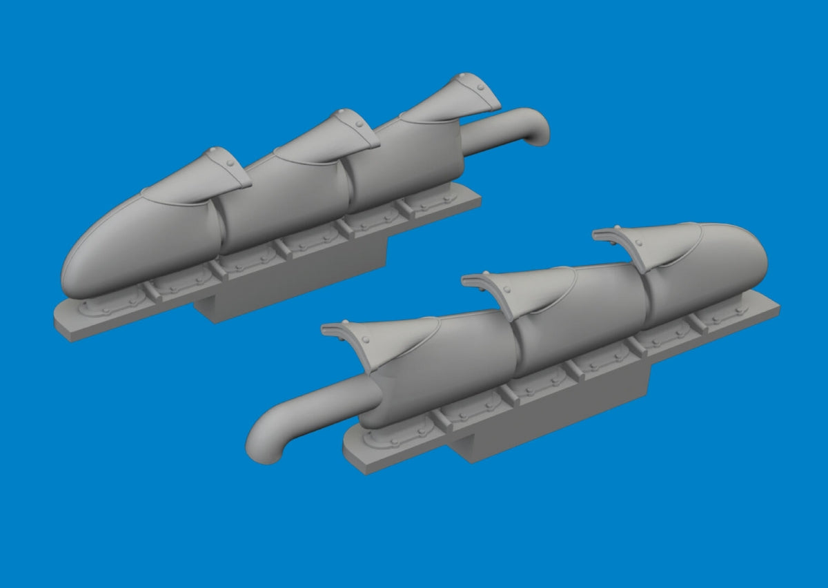 Eduard 672409 Spitfire Mk. V three-stacks exhaust fishtail PRINT Tamiya 1/72 – image 3